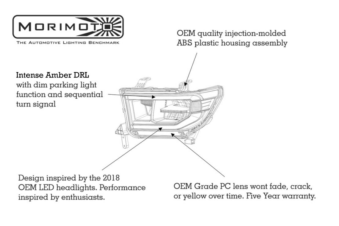 TOYOTA TUNDRA (07-13): XB LED HEADLIGHTS (AMBER)