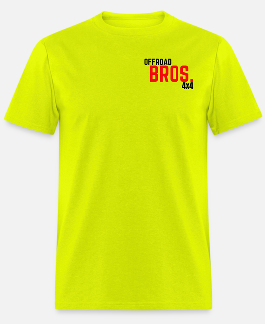 NEON YELLOW T-SHIRT BY OFFROAD BROS. 4X4