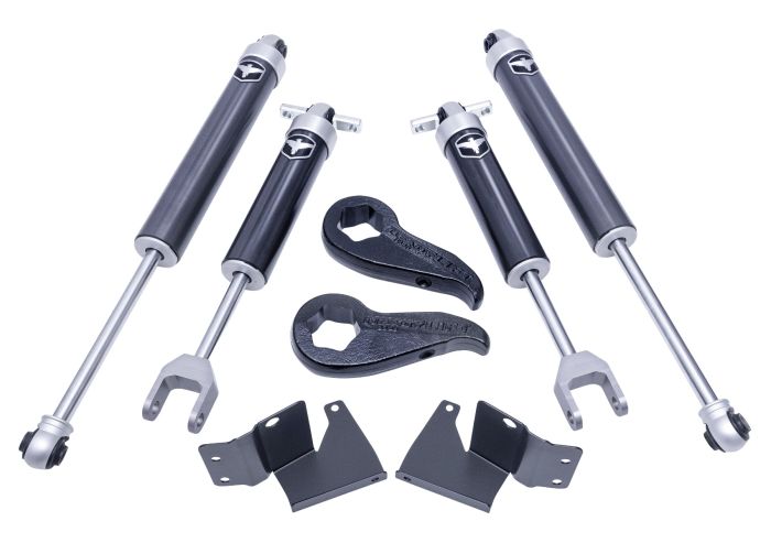 2" FRONT LEVELING KIT W/ FALCON 2.1 SHOCKS AND FORGED TORSION KEY - GM 2500/3500 HD 2020-2026