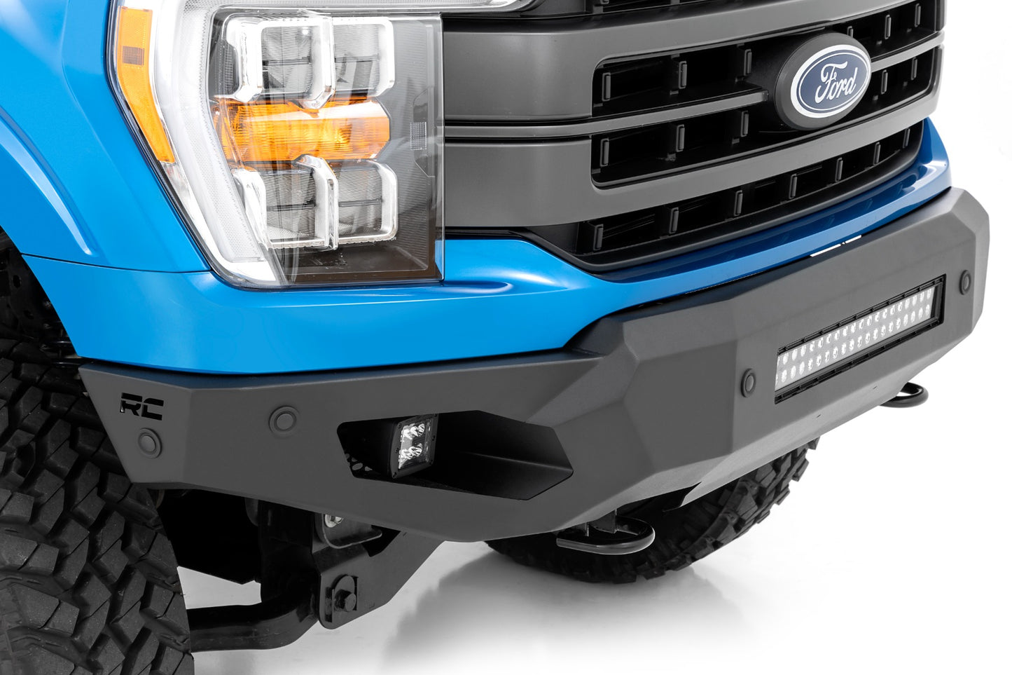 HIGH CLEARANCE FRONT BUMPER LED LIGHTS & SKID PLATE | FORD F-150 (21-23)