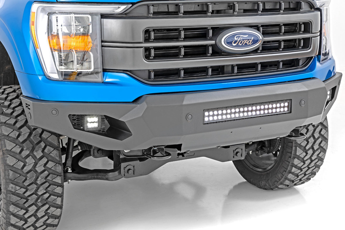 HIGH CLEARANCE FRONT BUMPER LED LIGHTS & SKID PLATE | FORD F-150 (21-23)