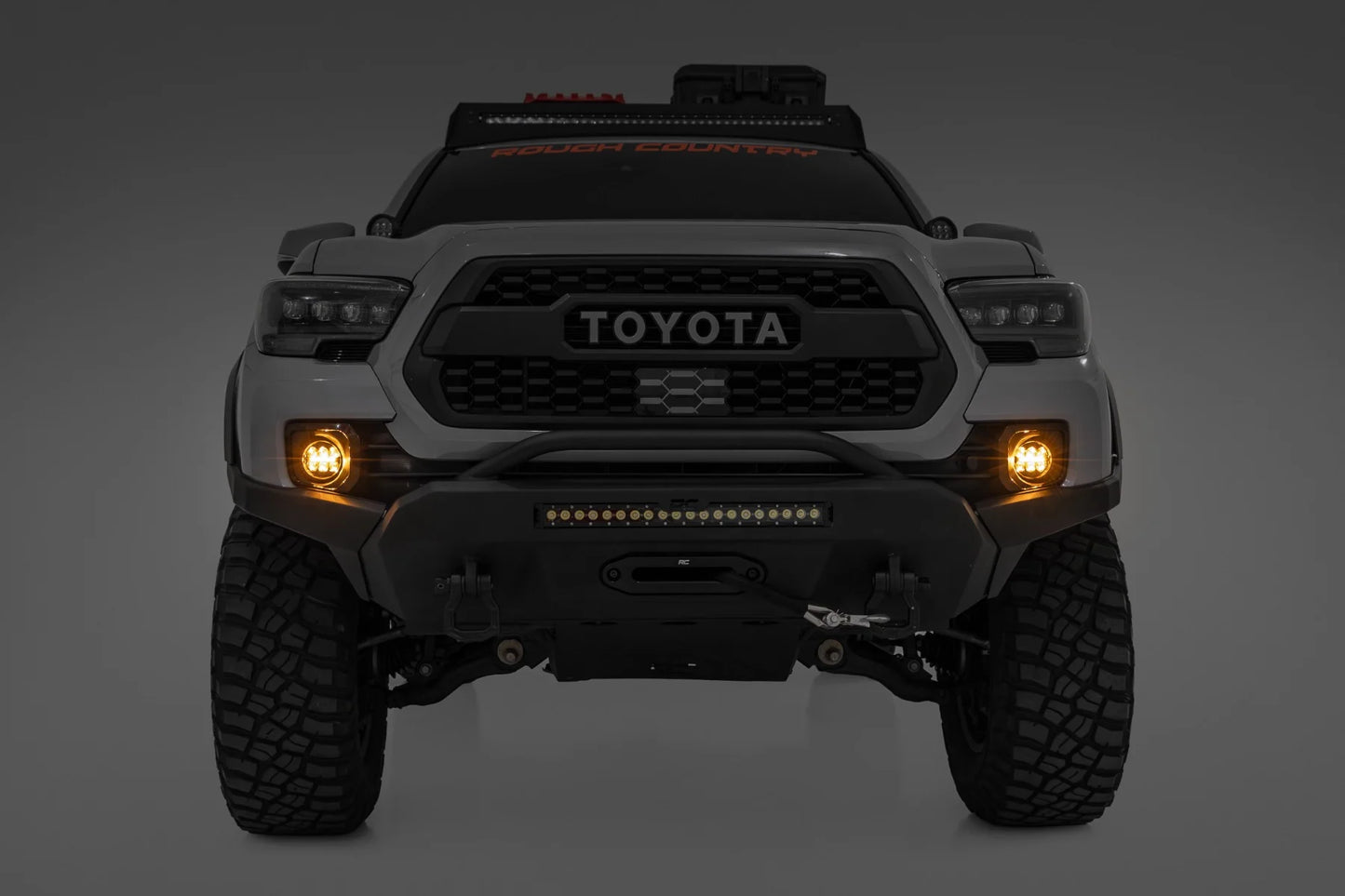 LED FOG LIGHT KIT 3.5 INCH ROUND BLACK SERIES | AMBER DRL | TOYOTA TACOMA (16-23)