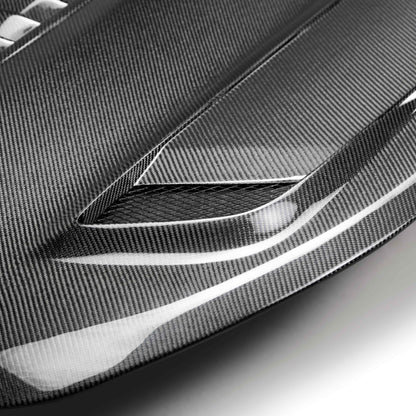 TYPE-T2 DOUBLED SIDED CARBON FIBER HOOD FOR 2016-2023 CHEVROLET CAMARO (2019-2023 SS STYLE)