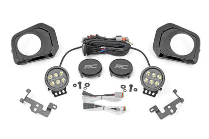 LED FOG LIGHT KIT 3.5 INCH ROUND BLACK SERIES | AMBER DRL | TOYOTA TACOMA (16-23)