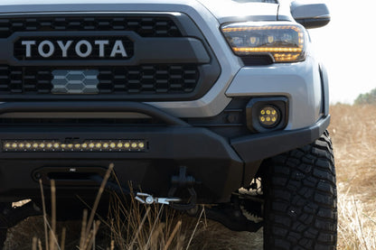 LED FOG LIGHT KIT 3.5 INCH ROUND BLACK SERIES | AMBER DRL | TOYOTA TACOMA (16-23)