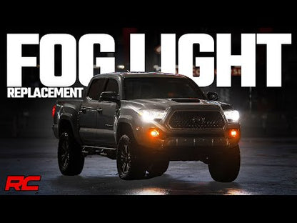 LED FOG LIGHT KIT 3.5 INCH ROUND BLACK SERIES | AMBER DRL | TOYOTA TACOMA (16-23)