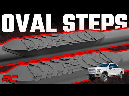 OVAL NERF STEP CREW CAB | BLACK | FORD F-150/F-150 LIGHTNING/RAPTOR (15-24)