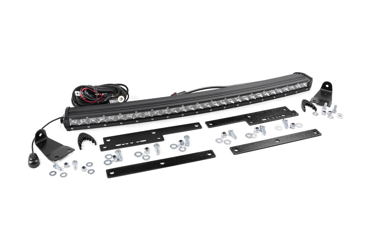 LED LIGHT KIT BEHIND GRILLE MOUNT | 30" CHROME SINGLE ROW | CHEVY/GMC 1500 (14-18)