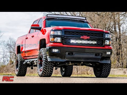 LED LIGHT KIT BEHIND GRILLE MOUNT | 30" BLACK DUAL ROW | WHITE DRL | CHEVY SILVERADO 1500 (14-15)