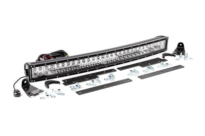 LED LIGHT KIT BEHIND GRILLE MOUNT | 30" BLACK DUAL ROW | WHITE DRL | CHEVY SILVERADO 1500 (14-15)