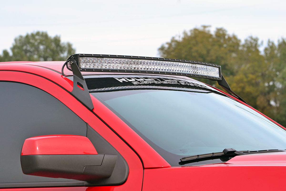 LED LIGHT MOUNT UPPER WINDSHIELD | 54" CURVED | CHEVY/GMC SUV 1500 (15-20)