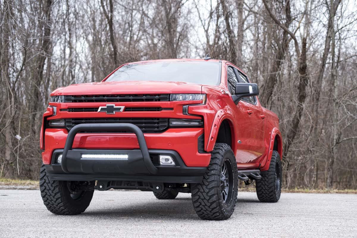 BLACK LED BULL BAR CHEVY SILVERADO 1500 2WD/4WD (2019-2022)